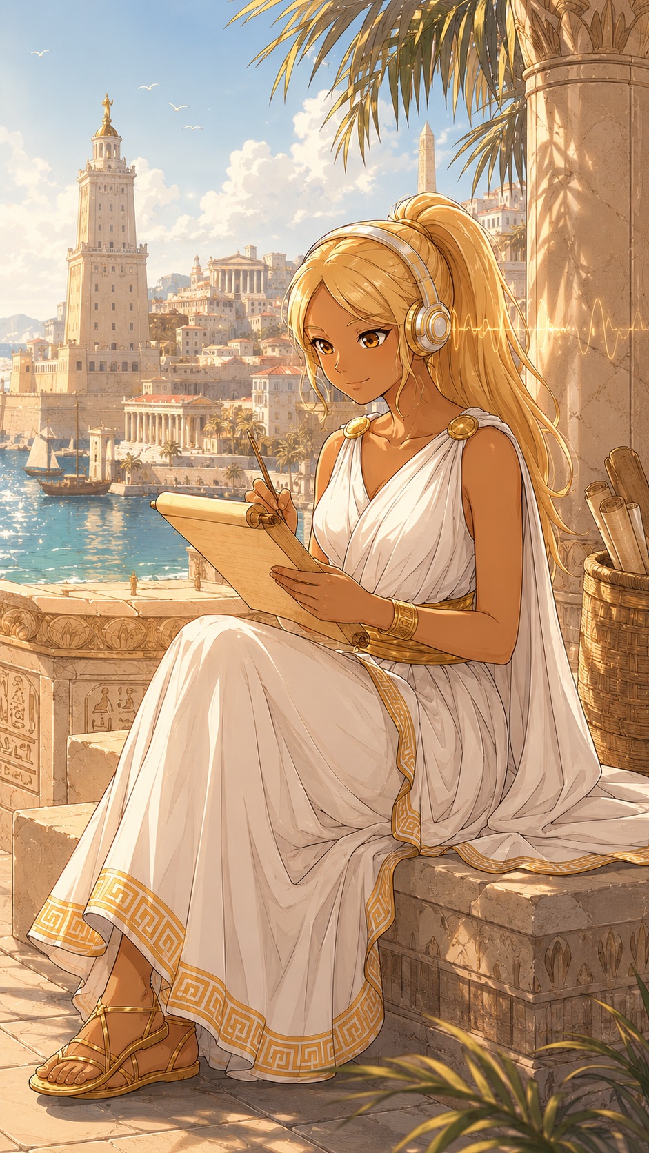 AI assistant reviewing audio transcripts and summaries in Alexandria